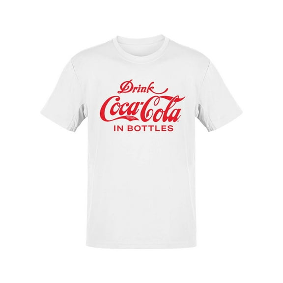 Officially Licensed Coca-Cola Retro Bottle Logo Design Men's T-shirt