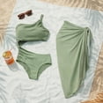 thumbnail image 1 of Traje de Baño 2 Piezas Con Abertura con Falda Pareo Mujer verde Grande, 1 of 6