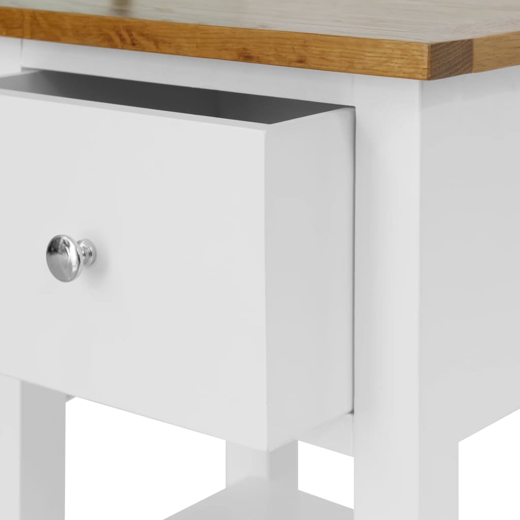 Kepooman Storage Cabinet Nightstand with 1 Drawer for Bedroom Study Room, White Kepooman Storage Cabinet Nightstand with 1 Drawer for Bedroom Study Room, White