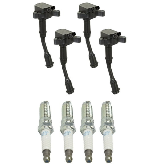 Set of 4 ISA Ignition Coils and 4 Motorcraft Spark Plugs Compatible with 2018 Ford Escape 1.5L L4 1499cc 91ci; SE; Turbocharged; GAS; DOHC; 4-door; Sport Utility Replacement for UF735 SP539