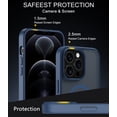 thumbnail image 4 of for iPhone 12 Pro Max Case Compatible with MagSafe, Translucent Matte Shockproof Phone Case Cover - Blue, 4 of 7
