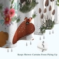 thumbnail image 6 of Brown Mushroom Plant White Pattern Shower Curtain 36"x72" ,Bathroom Decorative Shower Curtains Set with 12 Hooks,Modern Waterproof Washable Shower Curtain, 6 of 6
