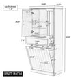 thumbnail image 4 of Furvclv Bathroom Storage Cabinet With 2 Laundry Baskets, Tall Anti-Tipping Tilt-Out Double Doors Hidden Laundry Hamper Cabinet With 2 Doors & 1 Drawer For Laundry Room, 4 of 9