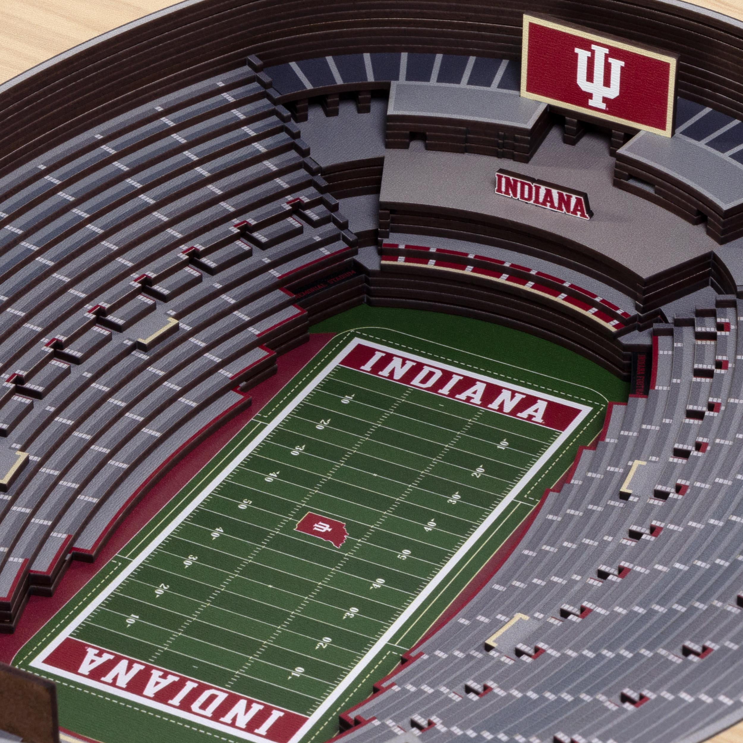YouTheFan NCAA Indiana Hoosiers FB 25-Layer Stadiumview Wall Art