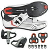 Venzo Cycling Bicycle Bike Triathlon Shoes with Pedals For Shimano SPD SL Look White