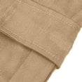 thumbnail image 3 of MSemis Boys Solid Color Cargo Pants Athletic Sports Casual Jogger Dungarees Trousers Khaki 12, 3 of 3