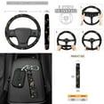 thumbnail image 3 of KUIFORTI Ocean Turtle 15 PCS Car Seat Cover Set Car Seat Cover Steering Wheel Cover Seat belt Cover Pad Cup Coasters Car Garbage Bag Car Storage Box Rear View Mirror Cover Keychain, 3 of 5