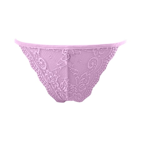 

ZMHEGW Women Briefs Crisp Lingerie French Lace Underpants Girls Mesh Mid Waist Breathable Underwear Women s Seamless