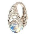 thumbnail image 4 of Tshsdpx Women Faux Moonstone Rhinestone Inlaid Wing Finger Ring Wedding Jewelry Gift, 4 of 5