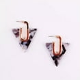 thumbnail image 3 of Triangle Shape Acrylic Resin Statement Stud Earrings Women Summer Fall Jewelry, 3 of 7