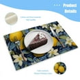 thumbnail image 3 of BaHomeck placemats Set of 4 Lemons And Blueberry In Watercolor Style Cotton Linen rectangle Placemats for Kitchen Dining Table Indoor,Outdoor,18*12inch, 3 of 4