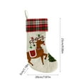 thumbnail image 3 of Luoshdecor Christmas Stockings,9 in Cute Santa Snowman Deer Gift Plaid Cuff Stocking for Holiday Xmas Party, 3 of 6