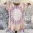 thumbnail image 2 of PNTUTB Summer Women's Casual Fashion Tie Dye Gradient Crew Neck Pullover Short Sleeve Loose Comfortable Tops, 2 of 6