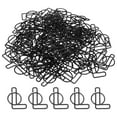 thumbnail image 1 of Unique Bargains Paper Clip Coated Letter L Shape Alphabet Clips Bookmarks, Black, 100 Count, 1 of 6