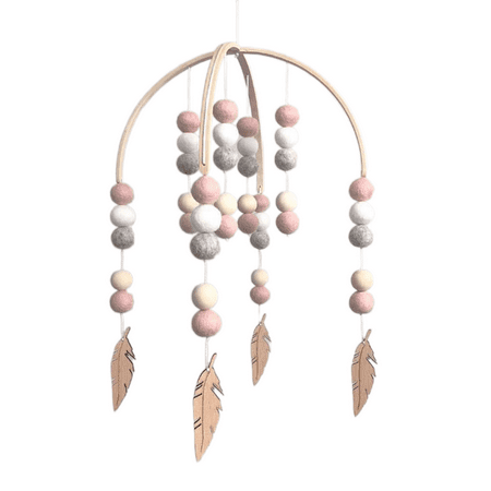 

Canis Baby Crib Mobile Hanging Toys Wind Chimes Felt Ball Pendant Home Outdoor Decorations Gifts for Newborn Girls Boys