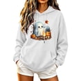 thumbnail image 3 of PNTUTB Halloween Women's Sweatshirt Long Sleeve Hoodie Drawstring Pullover Cute Print Fall Winter Casual Comfort Trendy Versatile Top with Pocket, 3 of 7