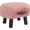 Pink, variant on Small Footstool with Handle, Velvet Ottoman Foot Rest with Padded Seat, Curved Foot Stool with Wooden Legs, Portable Foot Rest for Living Room, Bedroom, Entryway, White
