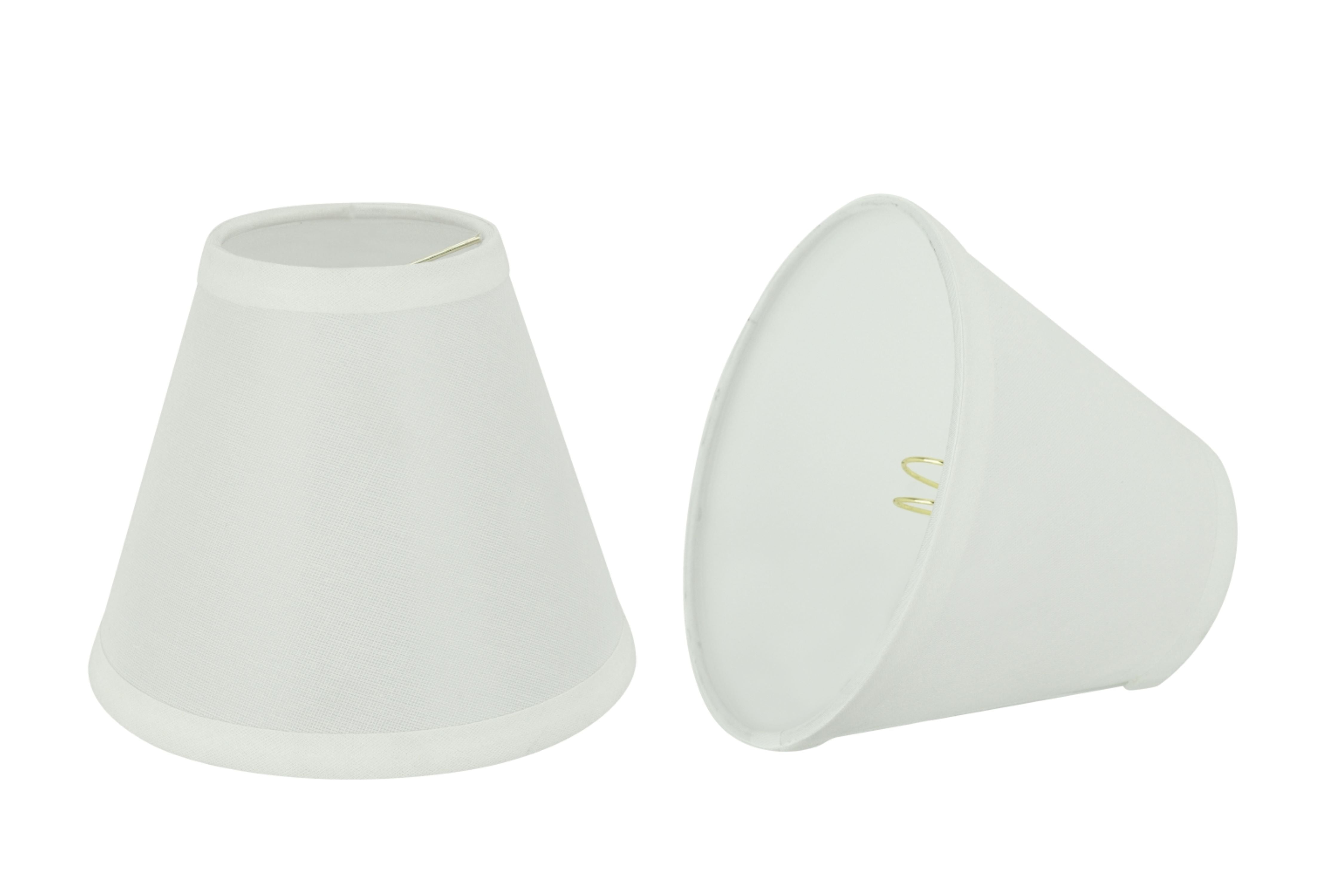 Off-White Linen Empire Chandelier Lamp Shade Set