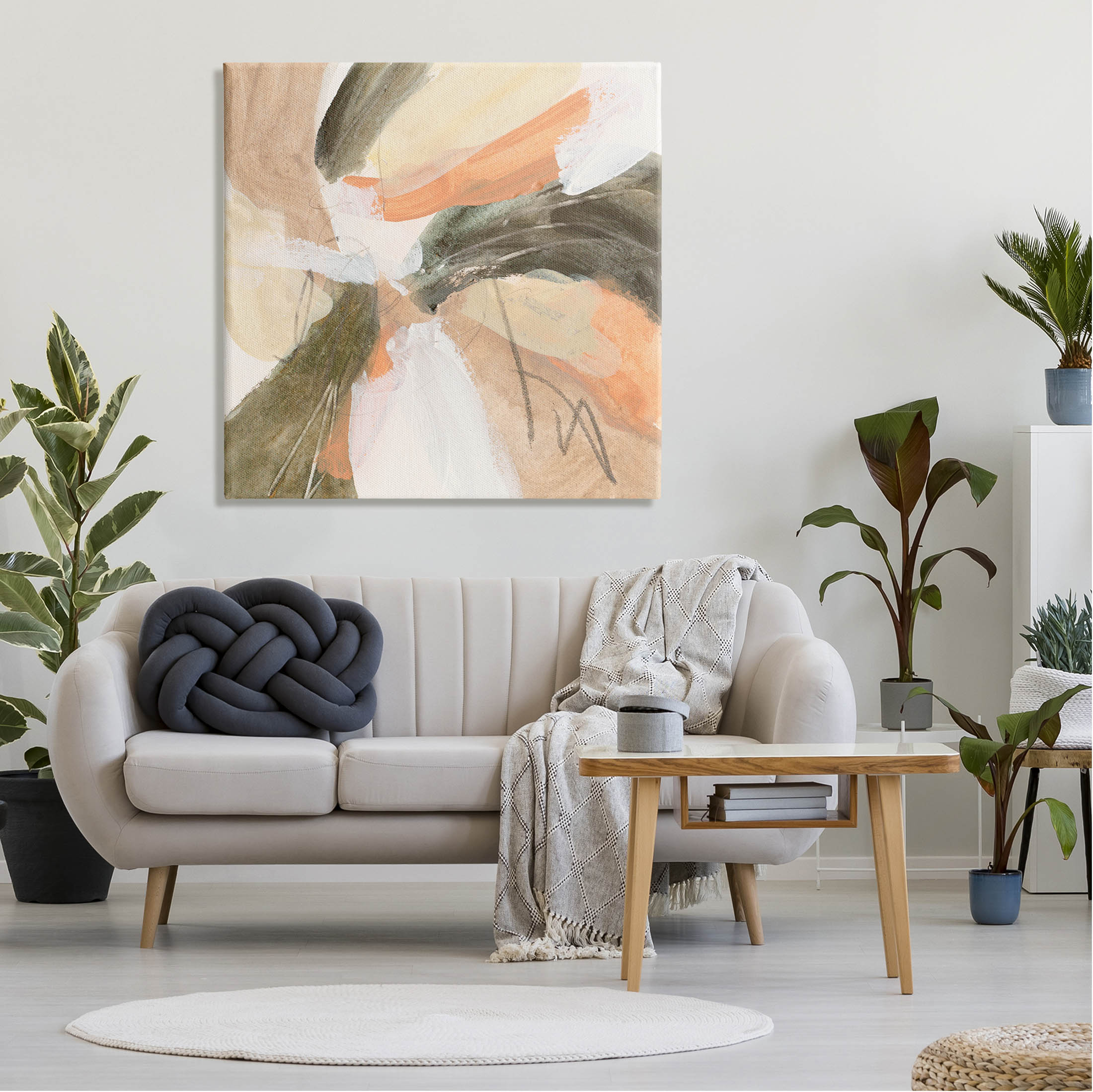 Stupell Industries Abstract Orange Spiral Arrangement Painting Gallery Wrapped Canvas Print Wall Art, Design by Melissa Wang