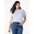 thumbnail image 5 of Free Assembly Women's Ringer Tee with Short Sleeves, Sizes XS-XXXL, 5 of 7