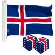 Iceland Icelandic Flag 3x5FT 10-Pack 150D Printed Polyester By G128
