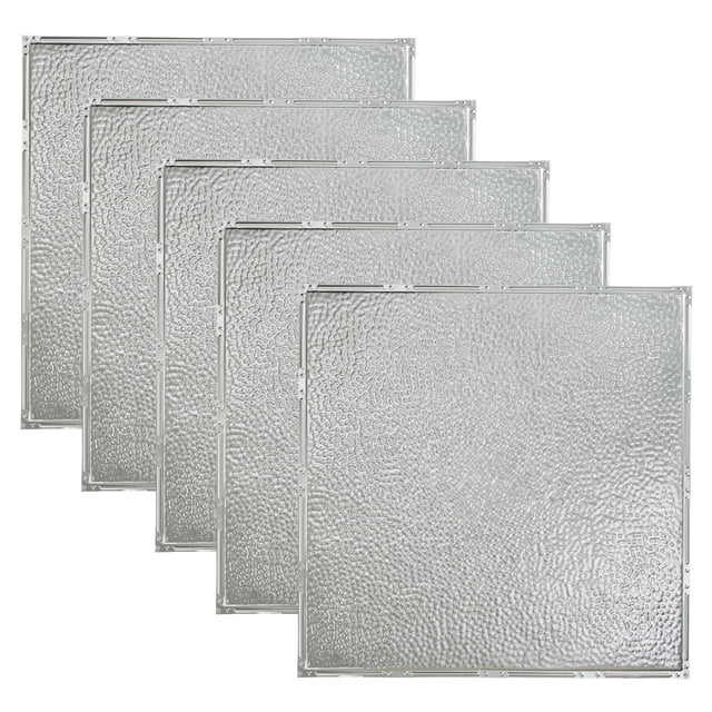 Great Lakes Tin Chicago Clear 2ft x 2ft Nail Up Ceiling Tiles (5 Pack)
