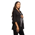 thumbnail image 6 of Maternity Tie Front Bell Sleeve Cardigan, 6 of 8
