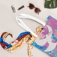 thumbnail image 5 of YFYANG Reusable Canvas Handbags, Watercolour Painting Pattern Durable Portable Tote Shopping Bag for Daily Travel, 5 of 8