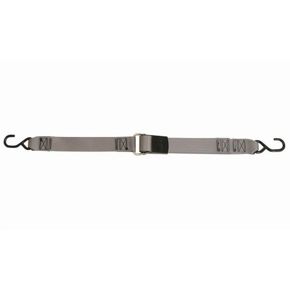 IMMI BoatBuckle Tie Down Strap F13113 Kwik-Lok; Boat Gunwale; 10 Foot Length x 2 Inch Width; With Cam Buckle; 400 Pound Load Capacity; 1200 Pound Break Strength; Vinyl Coated Steel Hook On Both Ends