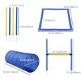 thumbnail image 2 of Dog Agility Starter Kit Pet Outdoor Exercise Training Set Tunnel 4 Weave Poles High Jumper, 2 of 6
