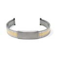 thumbnail image 4 of Bandini Bracelet de Montre Extensible en Acier Inoxydable 13mm Argent et Or (Bicolore) pour Femmes, Extrémité Droite, Longueur Réglable, Bracelet de Montre en Métal Extensible, Sans Boucle, 4 of 8