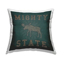 Stupell Industries Mighty Moose State Decorative Printed Throw Pillow Design by Spirit Animals/Life Is High.