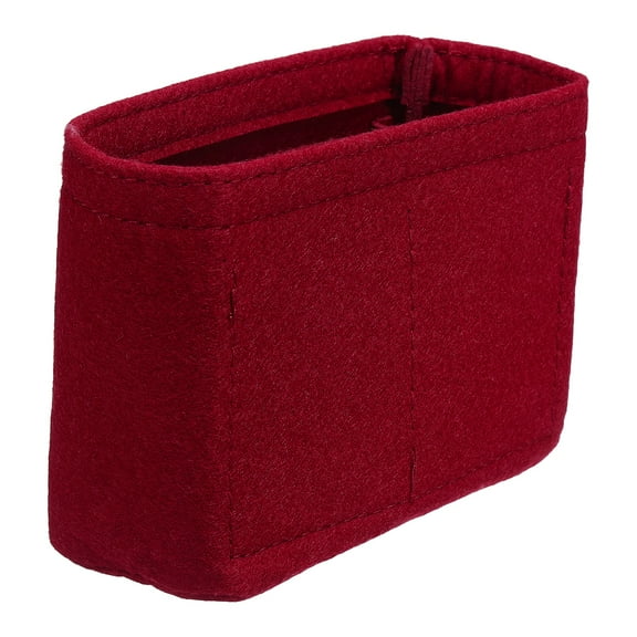 Purse Organizer Insert, Felt Handbag Shaper, 5.3"x2"x4", Burgundy