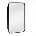 thumbnail image 6 of Soges Medicine Cabinet Bathroom Mirror Cabinet Iron Frame with 2 Adjustable Shelves, Recess or Surface Mounted Installation, 23.6" x 15.7", Black, 6 of 8