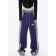 thumbnail image 5 of Pantalones vaqueros de costura, pantalones anchos y sueltos de estilo callejero americano, pantalones casuales deportivos de baile callejero de otoño de moda para mujer, 5 of 5