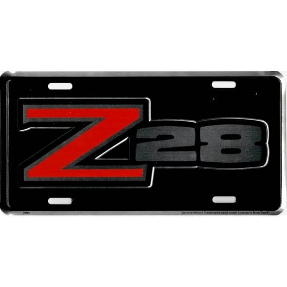 Z28 Chevy Camaro Logo Plaque d'Immatriculation en Métal