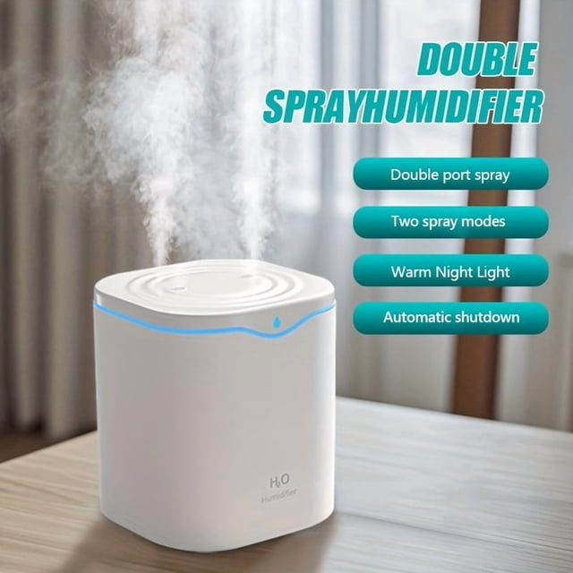 This 74.39oz Large-Capacity Humidifier Features a USB Connection And Operates Quietly. It Is an Ultrasonic Aromatherapy Machine with Color-Changing Night Light, Timer Shut-Off, And Two Mist Modes