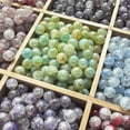 thumbnail image 2 of Cuentas de vidrio de proteína cepilladas antiguas de 10 mm, accesorios decorativos hechos a mano para bricolaje, pulseras, collares, cuentas de vidrio sueltas, 2 of 6
