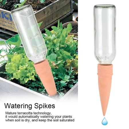 Herwey 4pcs Out Indoor Terracotta Plant Watering Spikes Vacation