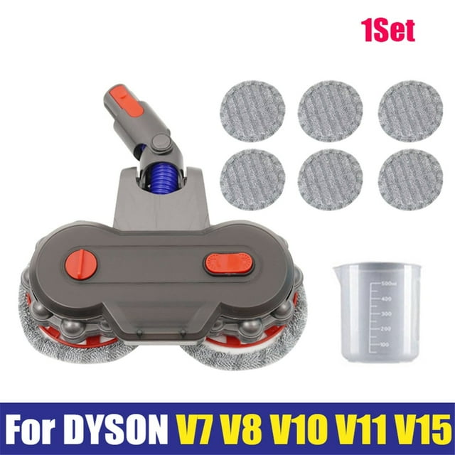 Para V7 V8 V10 V11 V12 V15, Motores Giratorios Dobles con 6 Almohadillas de Fregona Lavables