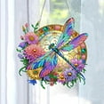 thumbnail image 6 of Hxlazmoo Acrylic Diamond Art Painting Wreath Kit - Special Shape Rhinestone Window Decor, DIY Home Garden Wall Hanging Kit with Dragonfly Design, Creative Gift for Family & Friends, 6 of 9