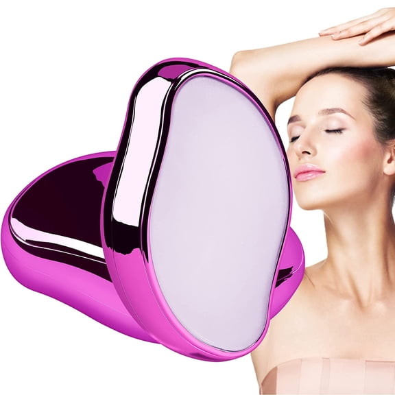 Crystal Hair Eraser for Arms. Legs. Back - Magic Crystal Hair Remover. Painless Hair Removal Stone & Exfoliator Tool. Fast & Easy Hair Eraser Stone for Men & Women (Rose Red)