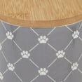 thumbnail image 4 of Design Imports CAMZ14139 Trellis Paw Ceramic Treat Canister, Gray, 4 of 4
