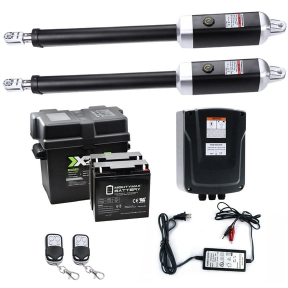 ALEKO Back Up Kit Swing Gate Operator for Dual Gates up to 2200 lbs / 40 feet