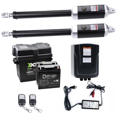 ALEKO Back Up Kit Swing Gate Operator for Dual Gates up to 2200 lbs / 40 feet