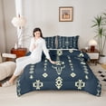 thumbnail image 4 of Manfei Bohemian Aztec Bedding Comforter Set for Adult, Hippie Sheep Skull Twin Comforter Sets, Mandala Boho Style Reversible Bedding Set, Breathable Home Decor, 2 Pieces, 4 of 8