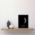 thumbnail image 2 of Phases of the Moon Astronomy Waxing Crescent Lunar Space Poster Artwork Framed Wall Art Print A4, 2 of 4