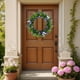 thumbnail image 5 of Corona de puertas de primavera invierno – vegetación artificial, follaje y bayas de PVC esmerilado, decoración de puertas o paredes de 15", elegantes detalles dorados resistentes al descolorido, 5 of 6