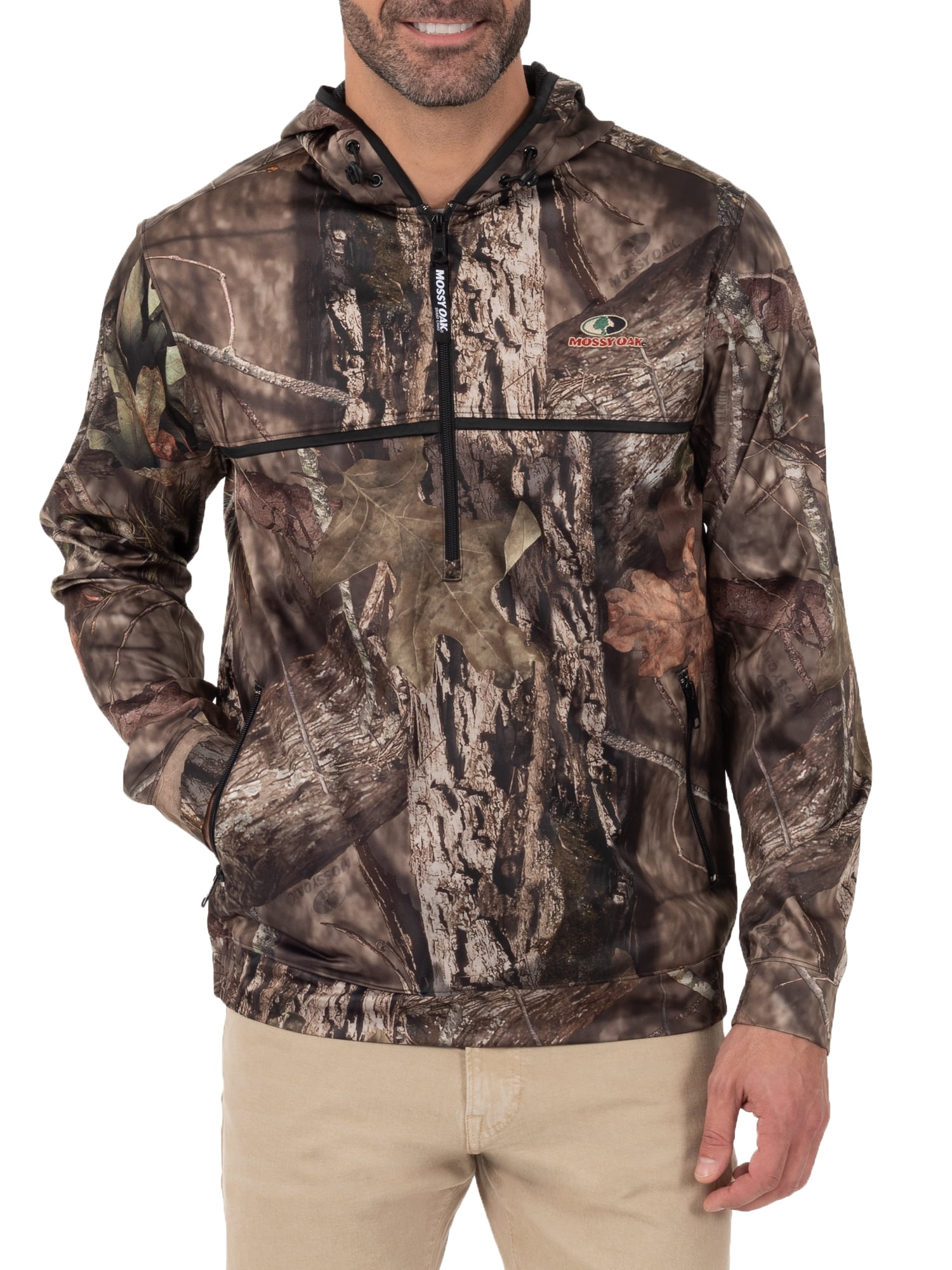 Mossy Oak Men's Camo Half Zip Jacket