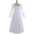 thumbnail image 2 of Women's White Regency Dress Tea Party Medieval Vintage Ball Gown, 2 of 6